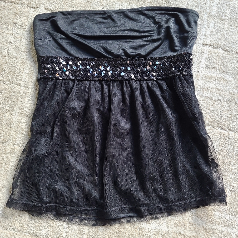 Express Y2K strapless top